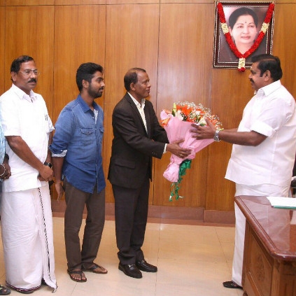 G.V.Prakash and Harvard Tamil Chair director meet TN Chief Minister