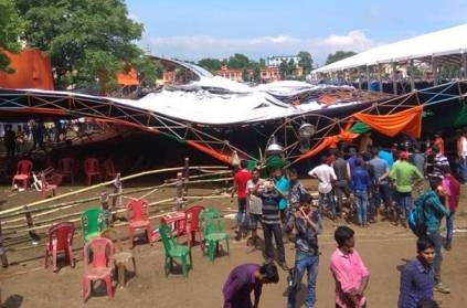 At least 30 injured as tent collapses during PM Modi’s rally.