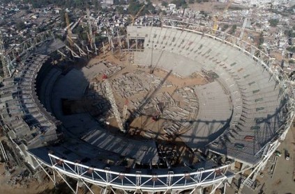 Worlds largest cricket stadium under construction in Motera