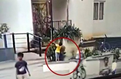 6 year old child death due to electrocution at hyderabad - CCTV 6 year old child death due to electrocution at hyderabad - CCTV