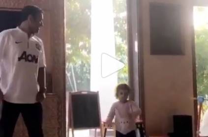 Watch Video: Ziva teaches MS Dhoni some cool dance Moves