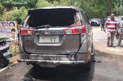 Petrol bomb hurled on car near TTV Dhinakaran’s Adyar residence.