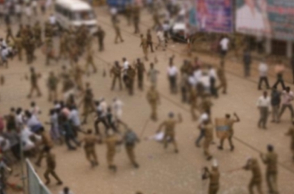 Protest against IPL match: Police lathicharge protesters.