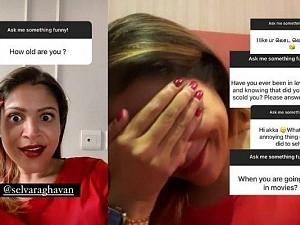 Gitanjali Selvaraghavan savage reply to Selvaraghavan’s question and more funny responses