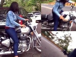 Video: Heroine rides a bullet for the first time while shooting and falls off! Find out what happens next!