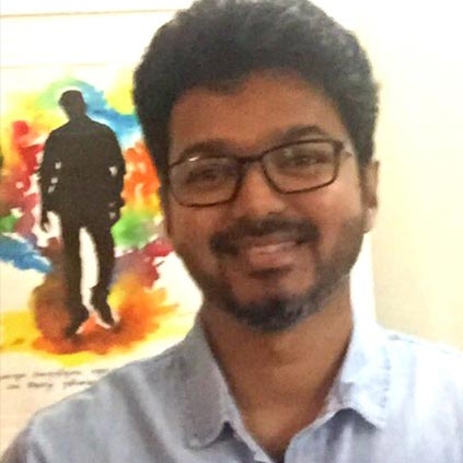 Keerthy Suresh's painting spotted at Thalapathy Vijay's house