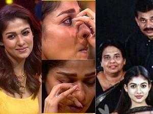 Nayanthara cries in the middle of TV show talking about her father