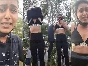 Shocking: 'Comali' actress Samyuktha attacked by Public for wearing a sports bra in Park!