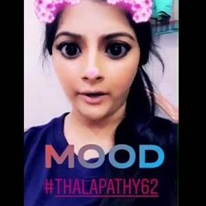 Varalakshmi shares a cute video from Thalapathy 62 shooting spot