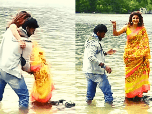 Watch Nayanthara's unmissable cute reaction when placed in middle of a river for a song's shoot!